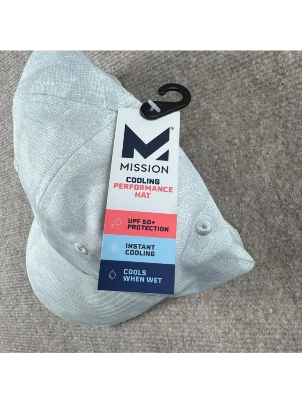 Mission Cooling Performance Hat Adjustable Strap UPF 50+ Lightweight Golf Beach - Picture 8 of 10